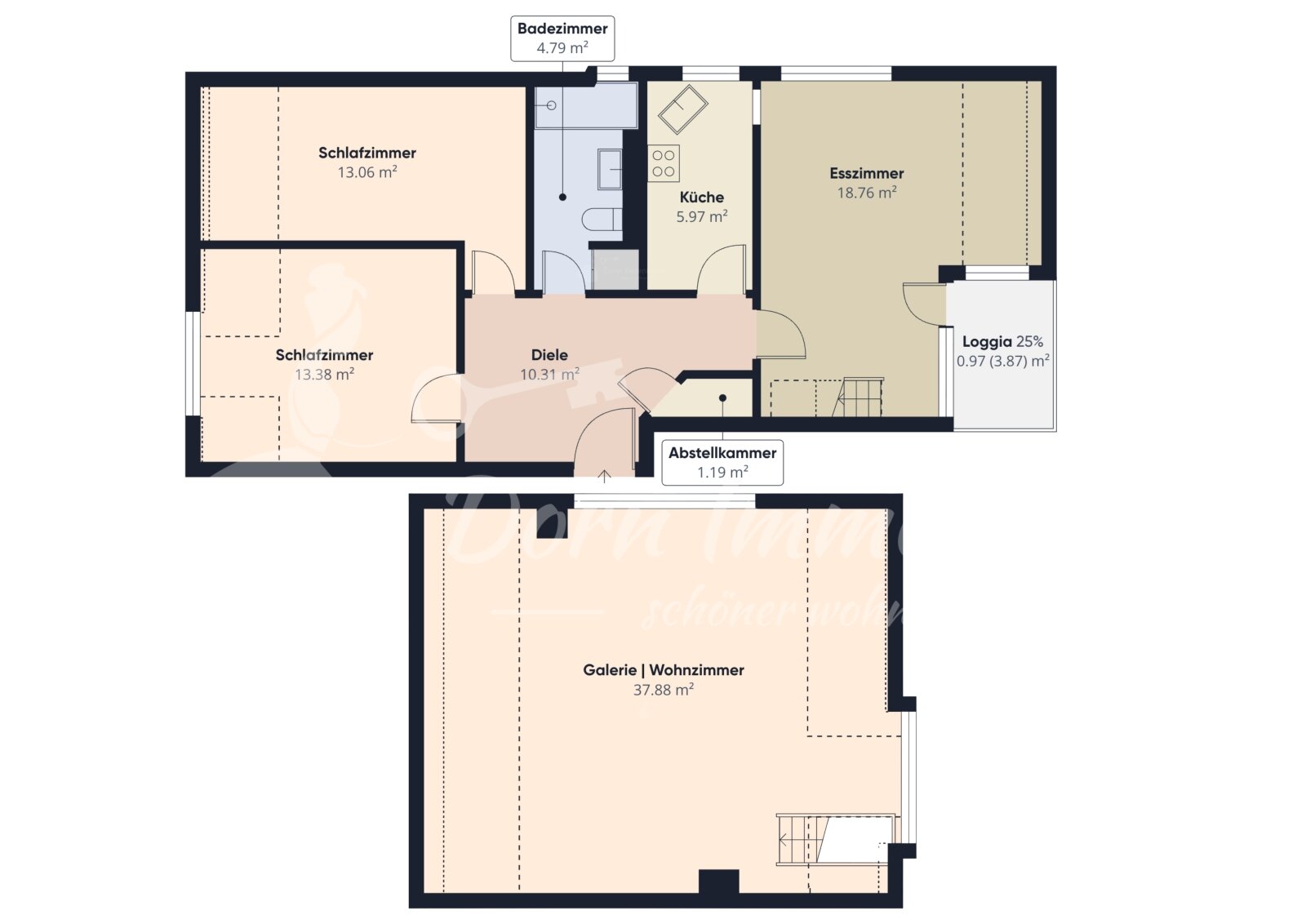 RESERVIERT: Hochwertige 4 Raum Maisonette - in Weißenbrunn bei Zwickau - im Verkauf