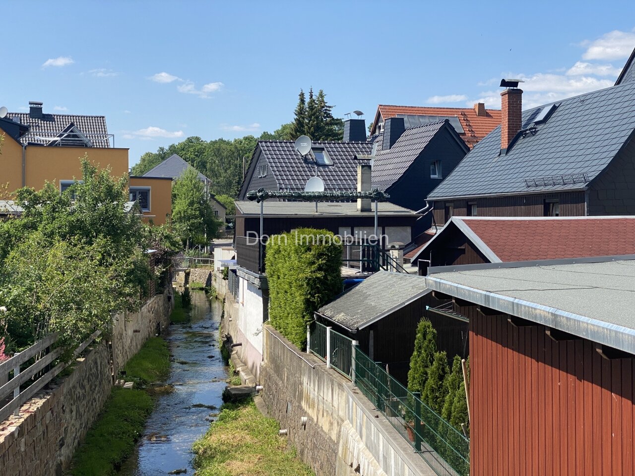 Blick auf den Mülsenbach, Grundstück rechter Hand